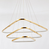 Modern Triplet Triangle LED Pendant Pendant Stainless Steel Finished