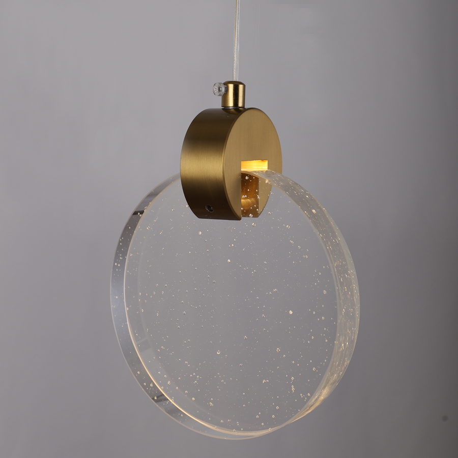 Elegant Crystal Glass Panel Pendant Light Indoor Decorative Fixture Perfect For Home Decor