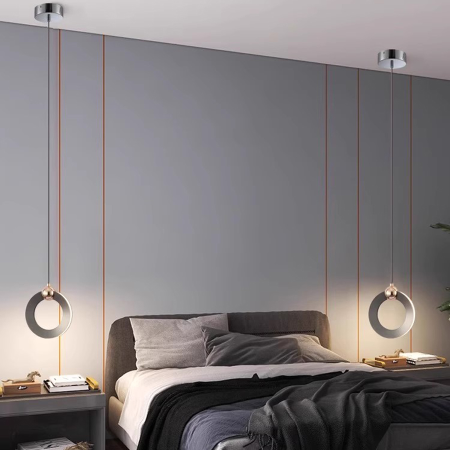 Contemporary Acrylic Circle Ring LED Pendant Light for Modern Decor