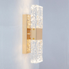 Wave-Shaped Crystal Block Wall Lamp Fixture For Interior Wall Lighting
