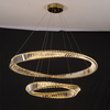 Spirally Curved Crystal Pendant Light Two Tiers Chandelier Indoor Decorative Fixture