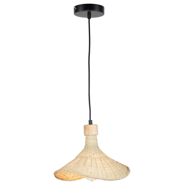 Natural Handcrafted Bamboo Woven Pendant Light Fixture Stylish Woven Chandelier 