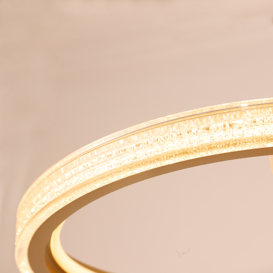 Modern Double Intertwined Acrylic Rings Ceiling Light For Indoor Decor