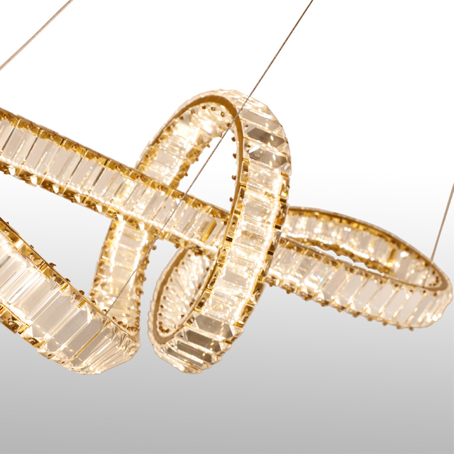 Luxurious Curved Crystal Chandelier With LED Lights Indoor Use
