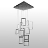 Small Rectangular Combination Stainless Steel Chandelier Staircase Light 3000K/4000K/6000K