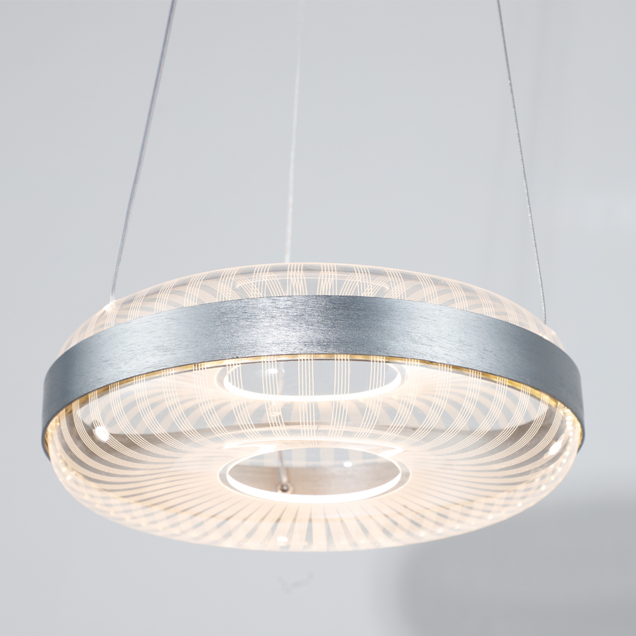 Modern Artistic Design Acrylic Oblate-Shaped LED Pendant Light For Indoor Decor