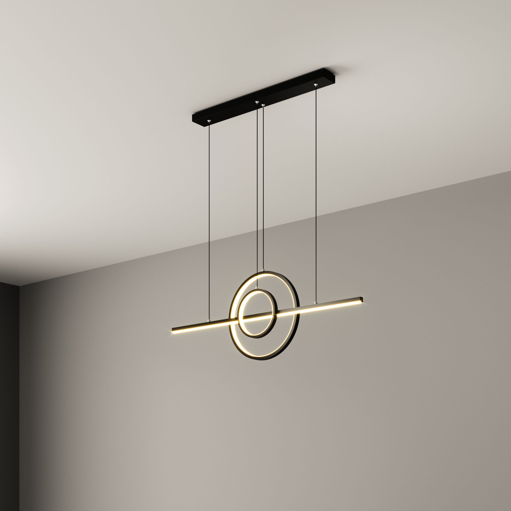 LED Aluminum Pendant Light Gold Color MT-LD1141-GD