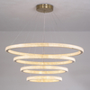 LED Aluminum Acrylic Circle Round Ring Pendant Light Four Tiers Bright From Two Sizes