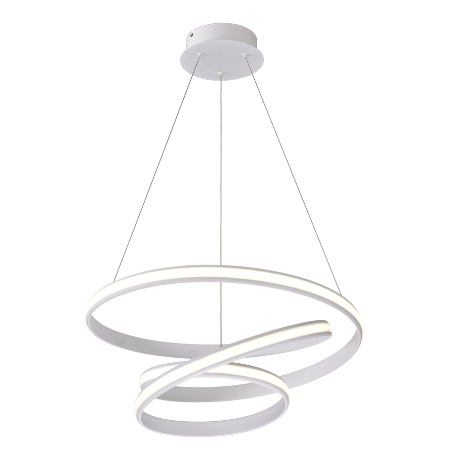 LED Luminaire Spiral Aluminum Pendant Light White Color MT-LD3031-WH