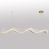Big LED Wave Aluminum Acrylic Suspended Pendant Light 3000K Chandelier