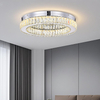 Modern LED Ceiling Lamp Crystal Accents Round Bright Light For Indoor Decor