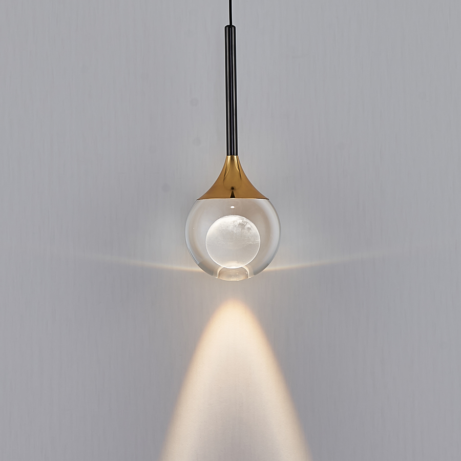 Elegant Crystal Ball Spot Pendant Light Indoor Decorative Fixture Perfect For Home Decor