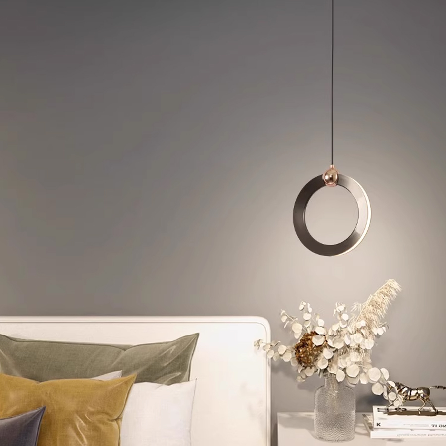 Contemporary Acrylic Circle Ring LED Pendant Light for Modern Decor