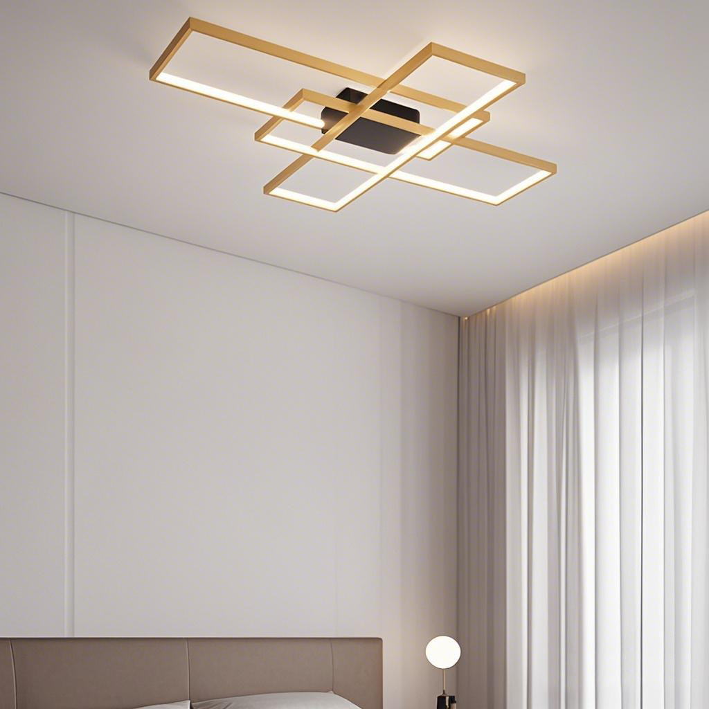 Modern Rectangular Combination Aluminum Ceiling Light For Indoor Decor