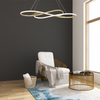 Double Bowknot Design Aluminum Pendant Light Gold Color 