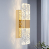 Wave-Shaped Crystal Block Wall Lamp Fixture For Interior Wall Lighting