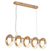 Acrylic Ring Horizontal Pendant Lamp Five Heads Indoor Decorative Chandelier