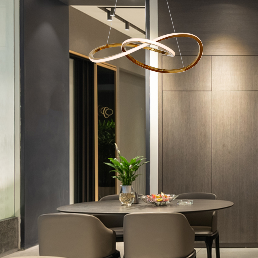 Stainless Steel Gold Color Pendant Light Chandelier 