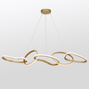 Five-Ring Pea-Shaped Aluminum Chandelier For Interior Decor