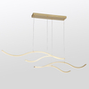 Horizontal Wave-Shaped Curve Design Plated Gold Aluminum Pendant Light