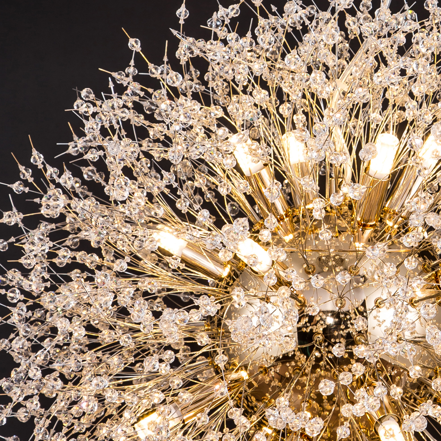 Crystal Dandelion Shape Chandelier For Indoor Decor