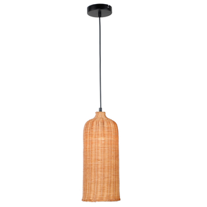 Handwoven Rattan Hemp Rope Pendant Light Vintage Derustic Decor