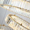 High-End Luxurious LED Crystal Stainless Steel Chandelier Six Circle Rings For Hotel Villa