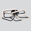 Artistic Design Square Combination LED Ceiling Lamp Six Heads Black Color 3000K