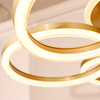 Five Circles Flower Shaped Transparent Acrylic Rings Ceiling Light For Indoor Decor