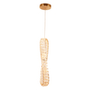 Ambient Crystal Pendant Light, 3000K Warm Glow, Irregular Shape for Bedside