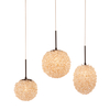 Small Crystal Ball Shaped Pendant Light Warm Glow Irregular Shape for Bedside