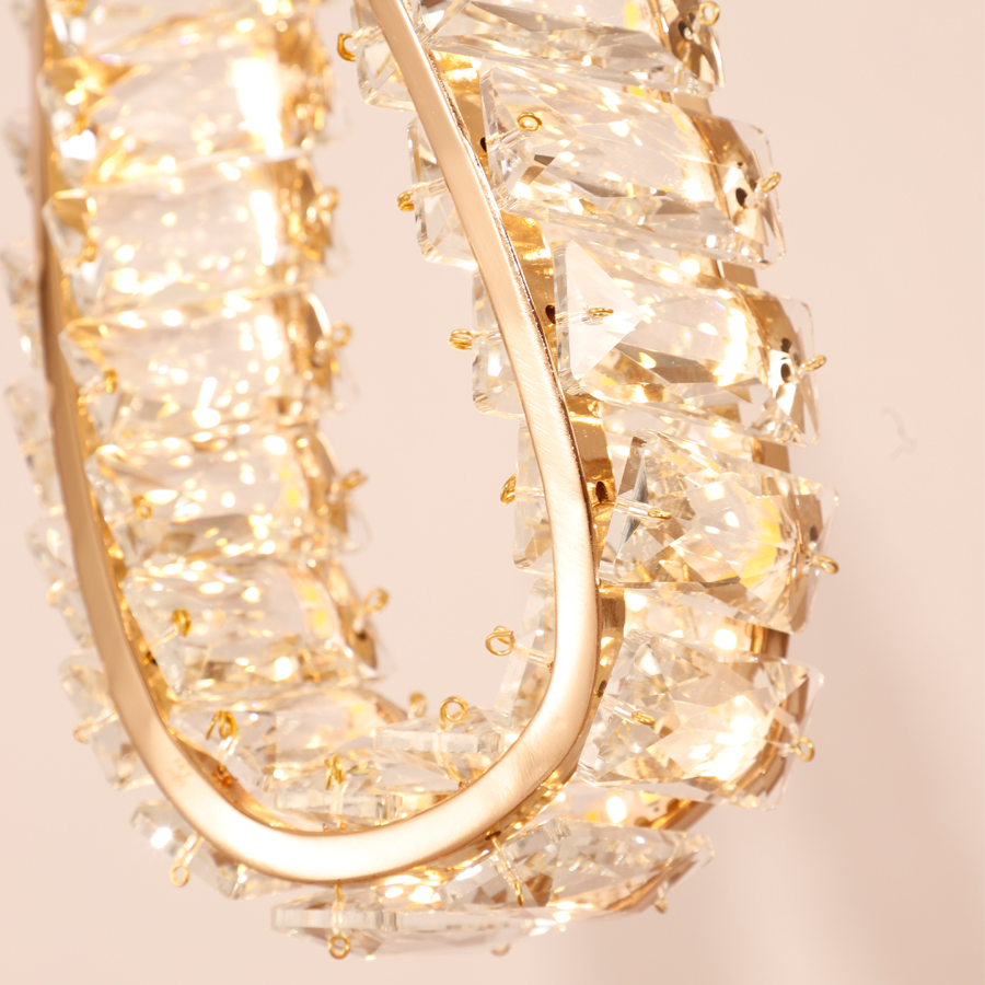 Small Crystal Hanging Light For Bedside Room 