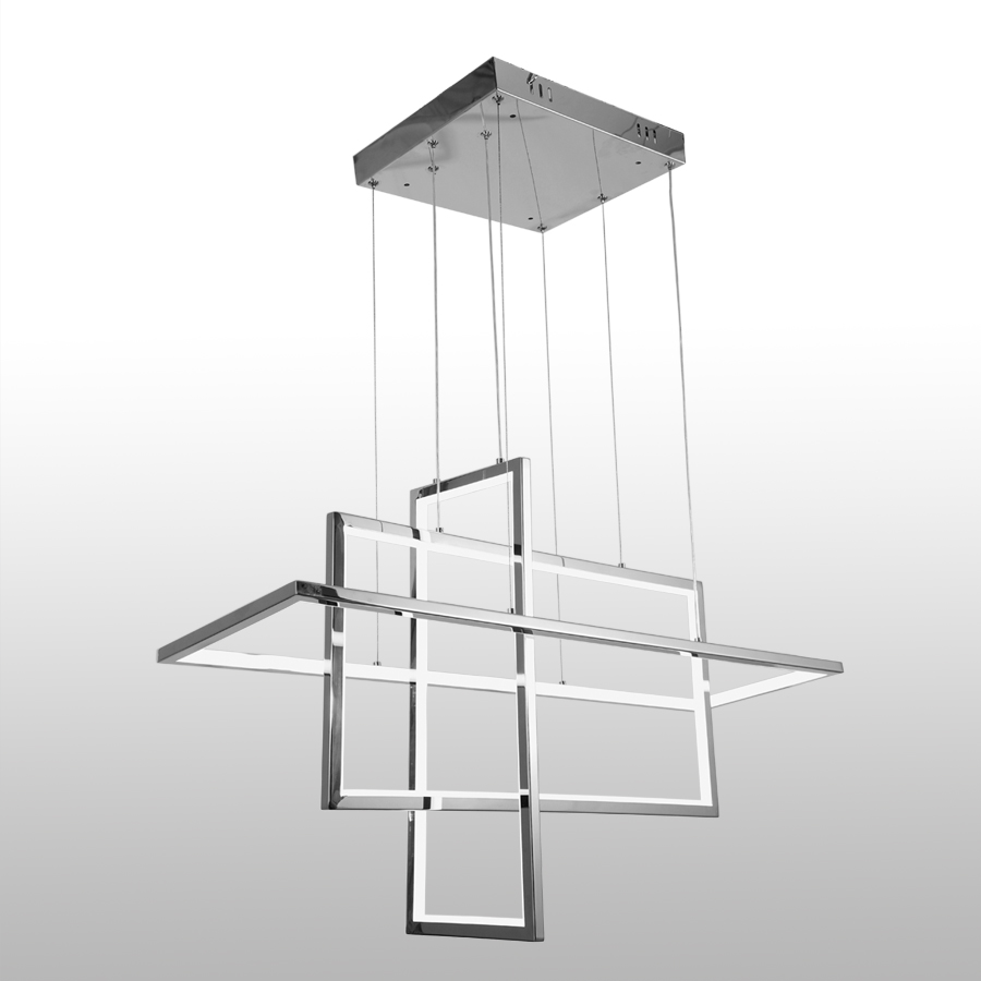 Rectangular Combination Stainless Steel Chandelier 3000K/4000K/6000K