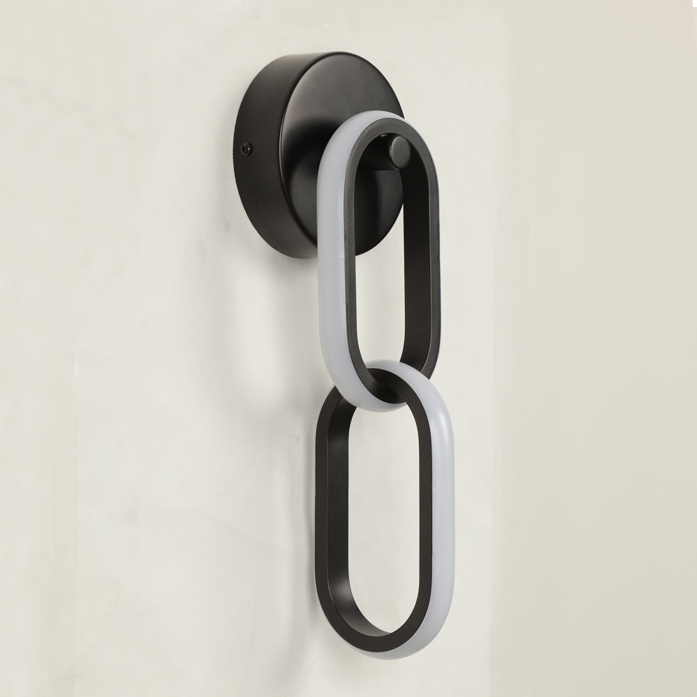 LED Aluminum Silicone Wall Light Interlocking Chain Links Shaped 3000K/4000K/6000K