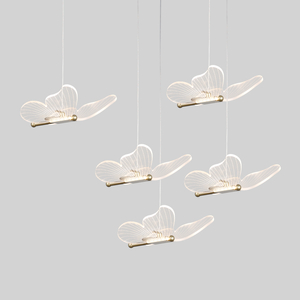 Acrylic Butterfly Small Hanging Lamp LED Pendant Light For Indoor Home Usd