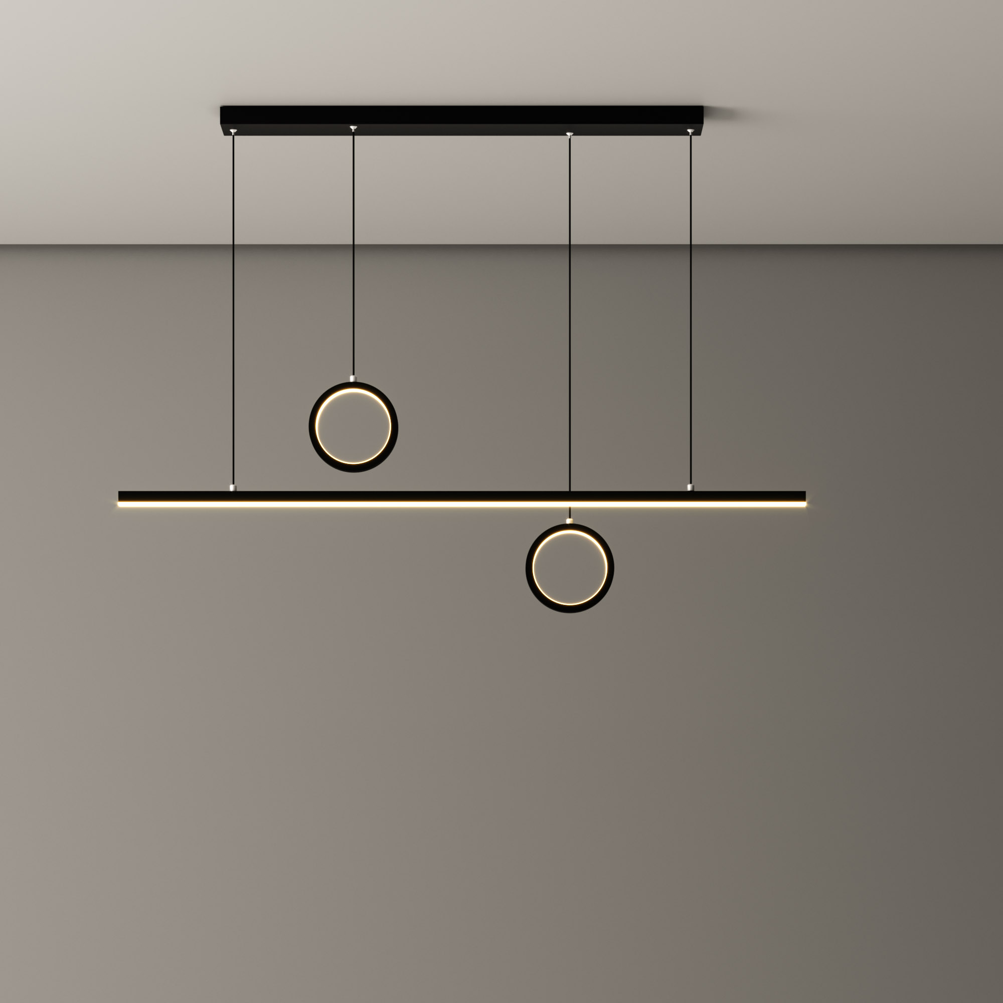 LED Aluminum Dinning Room Chandelier Gold Color MT-LD1139-GD