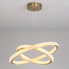 LED Aluminum Acrylic Circle Round Ring Pendant Light Tow Tiers Bright From Two Sizes