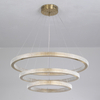 LED Aluminum Acrylic Circle Round Ring Pendant Light Three Tiers Bright From Two Sizes