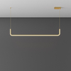 LED Single Linear Dinning Room Pendant Lamp Gold Color MT-LD2209-1GD