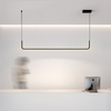 LED Single Linear Dinning Room Pendant Lamp Black Color MT-LD2209-1BK