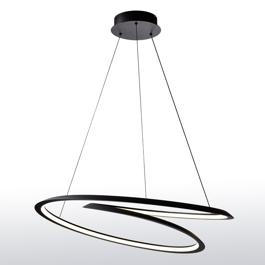 Black Metal Artistical LED Pendant Light