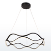 Aluminum Wave shaped LED Pendant Light Black Color