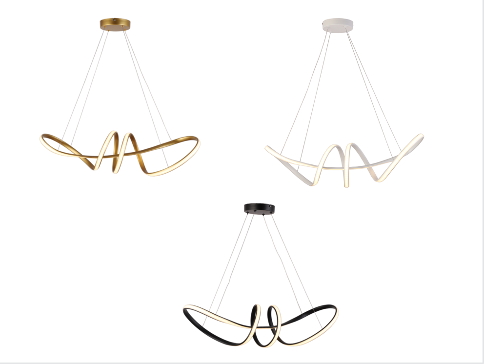 LED Luminaire Lighting Fixture Chandelier MT-LD8020-WH Rope-Twisted Pendant Light