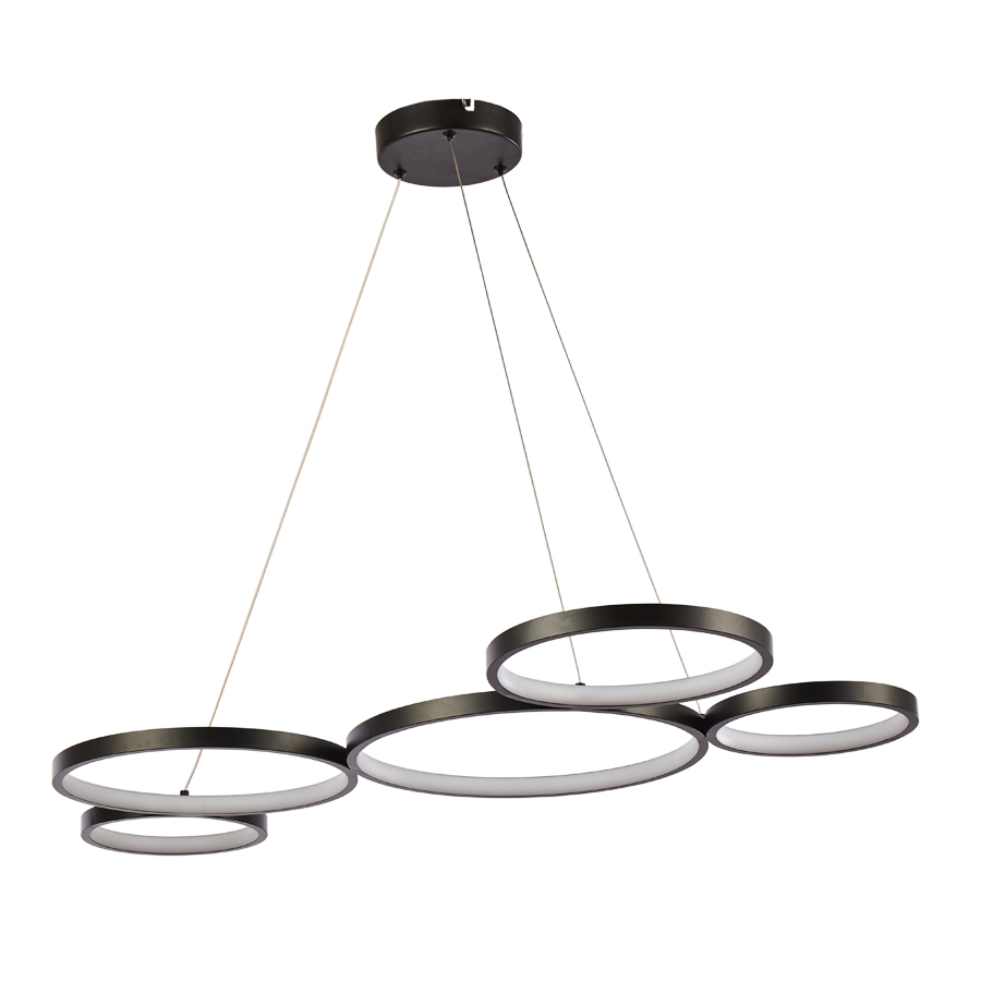 Circle Rings LED Aluminum Pendant Light Chandelier MT-LD2201BK