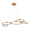 Circle Rings LED Aluminum Pendant Light Chandelier Gold Color MT-LD2201GD