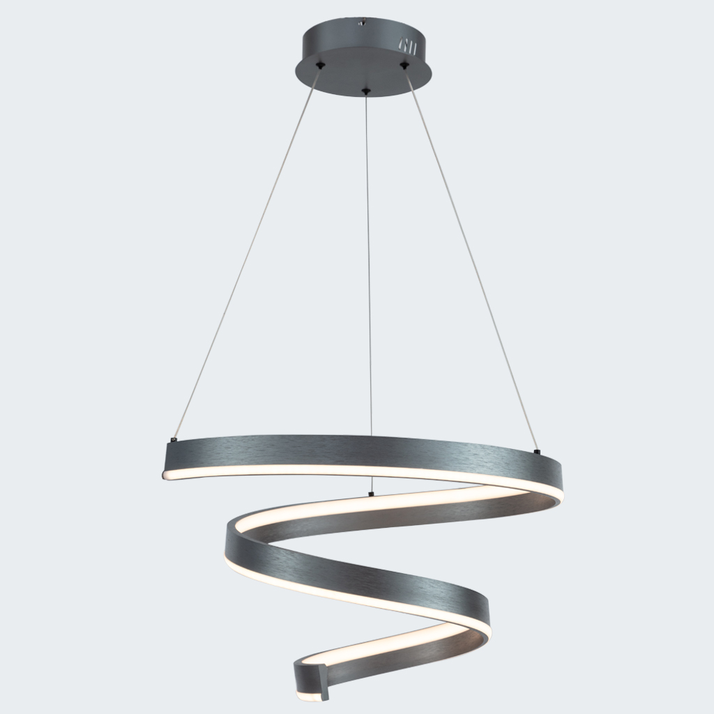 Modern LED Aluminum Spiral Pendant Light Energy-Efficient Modern Lighting For Indoor Use