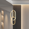 Modern Stainless Steel LED Chandelier Bean-Shaped Pendant Light Elegant Home Lighting