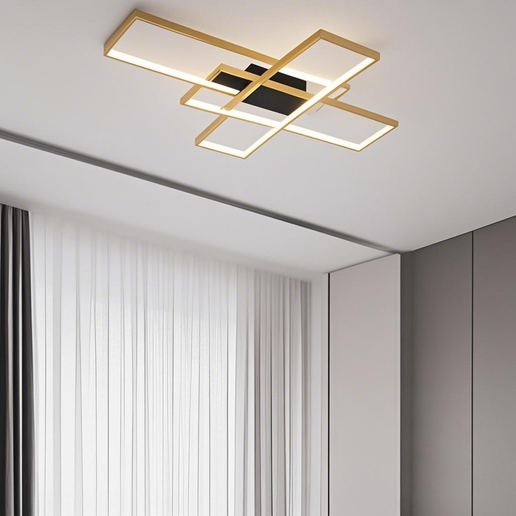 Modern Rectangular Combination Aluminum Ceiling Light For Indoor Decor