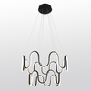 Double Circular Wave-Shaped Aluminum Pendant Light Chandelier Two Tiers For Indoor House