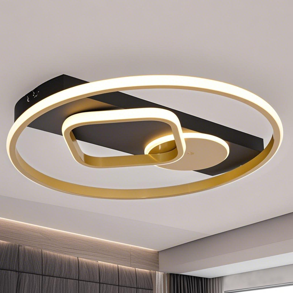 Modern Simple Circle Ring Aluminum Ceiling Light For Indoor Ceiling Decor